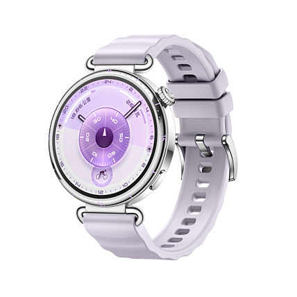 HUAWEI WATCH GT 6（41mm）流光紫 钢色不锈钢表壳 紫色氟橡胶表带