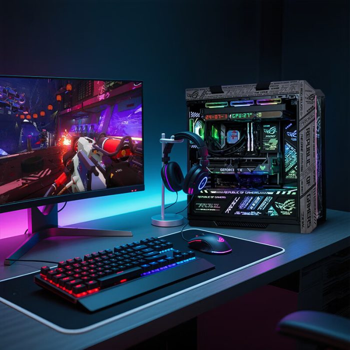 ASUS/华硕ROG全家桶太阳神主机i9 14900KF+RTX5080+镭射黑华硕DIY组装机台式机电脑 - 图片 1