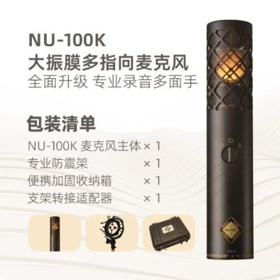 Nordic Audio Labs NU-100K多指向大振膜电容话筒 录音棚麦克风