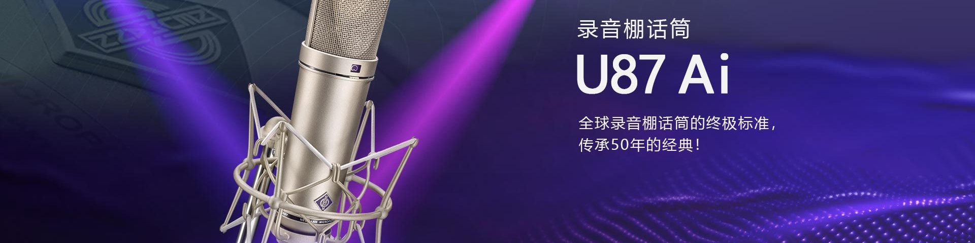 NEUMANN诺音曼纽曼 U87 Ai 电容麦克风专业录音话筒直播声卡设备
